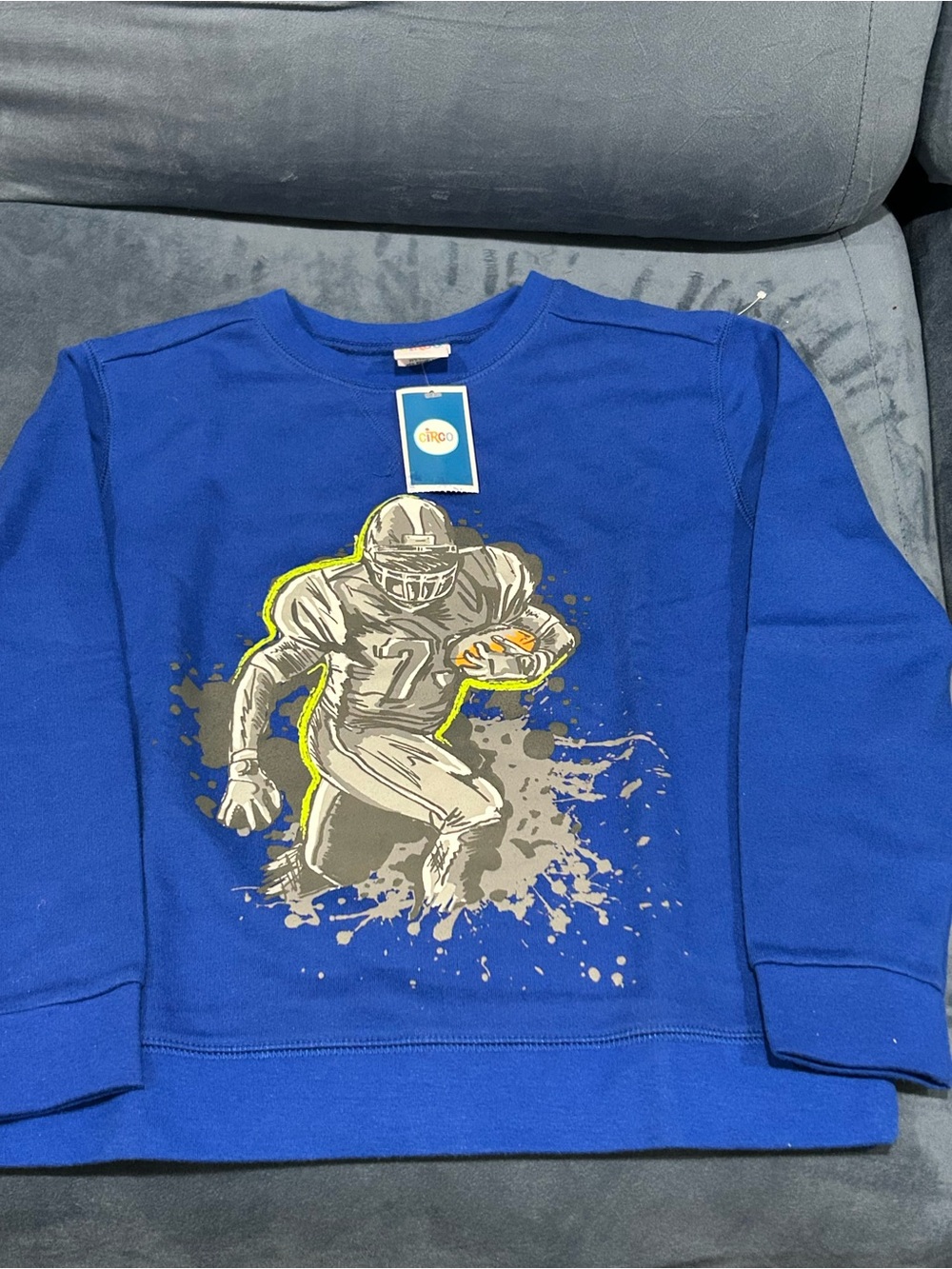 Circo Royal Blue Football Graphic Sweatshirt
